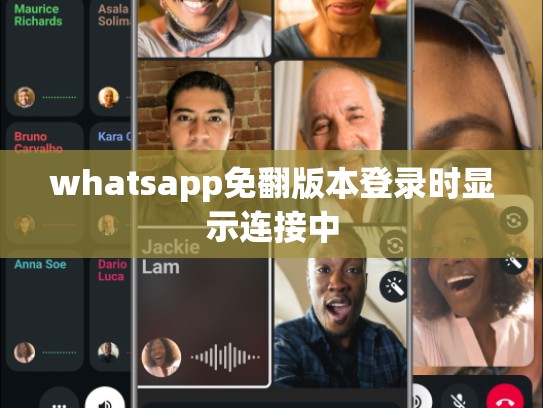 whatsapp免翻版本登录时显示连接中