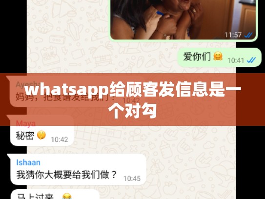 whatsapp给顾客发信息是一个对勾