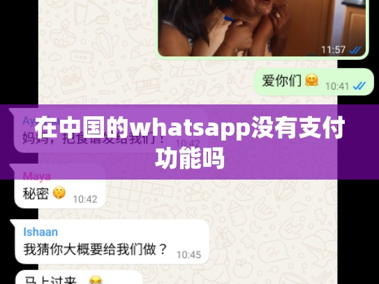 在中国的whatsapp没有支付功能吗