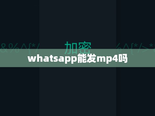 whatsapp能发mp4吗