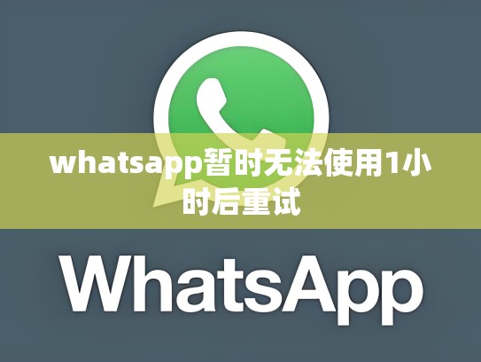 whatsapp暂时无法使用1小时后重试