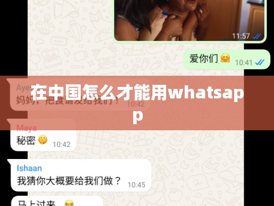 在中国怎么才能用whatsapp