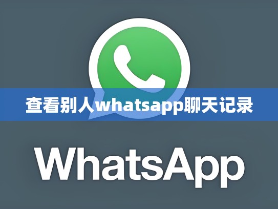 查看别人whatsapp聊天记录