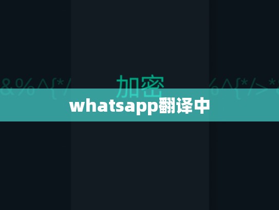 whatsapp翻译中