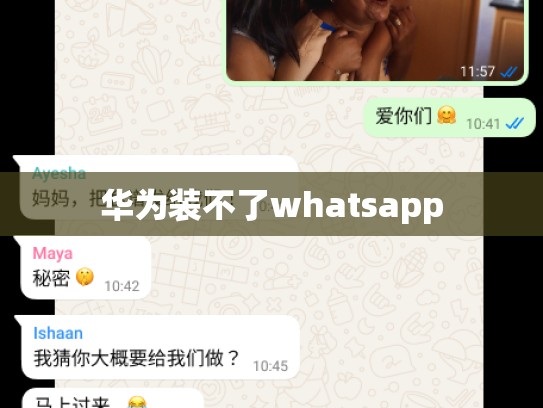 华为装不了whatsapp