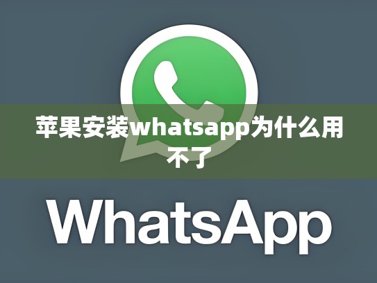 苹果安装whatsapp为什么用不了