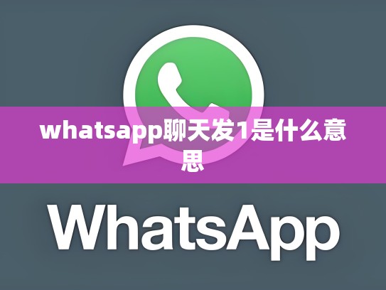 whatsapp聊天发1是什么意思