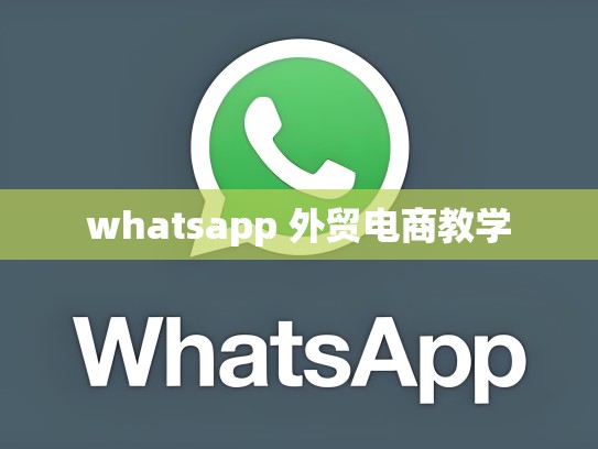 whatsapp 外贸电商教学