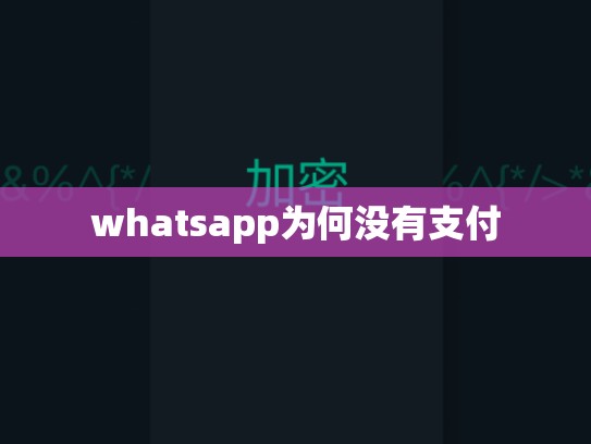 whatsapp为何没有支付