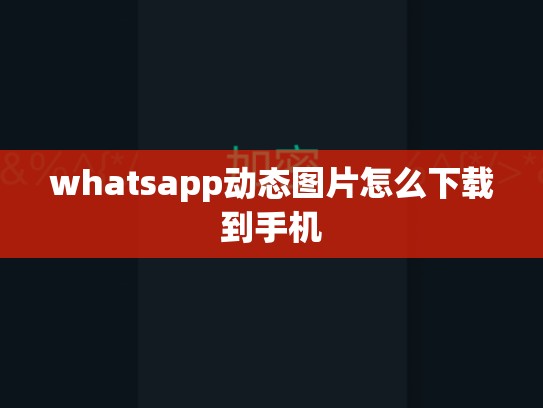 whatsapp动态图片怎么下载到手机