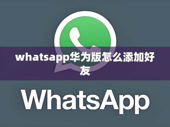 whatsapp华为版怎么添加好友