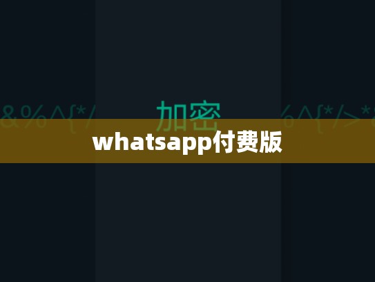 whatsapp付费版