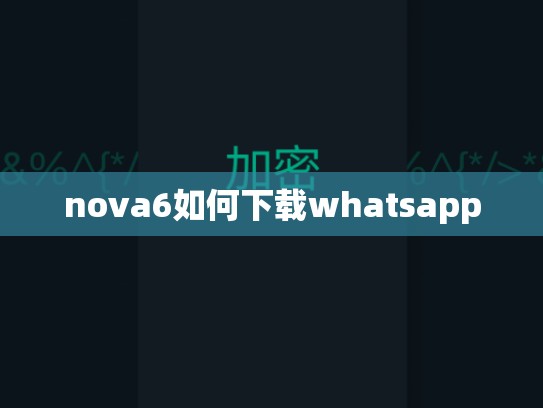 nova6如何下载whatsapp