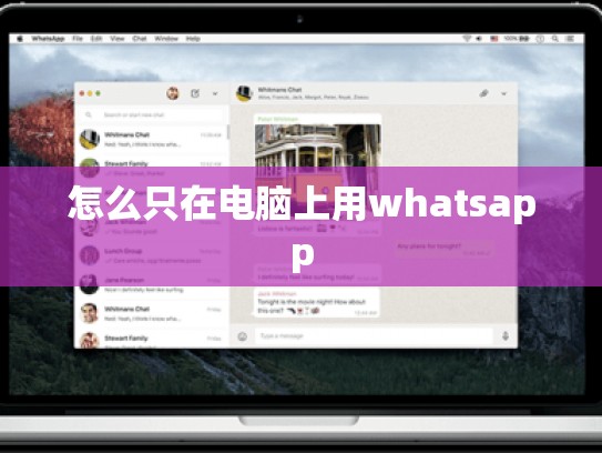 怎么只在电脑上用whatsapp