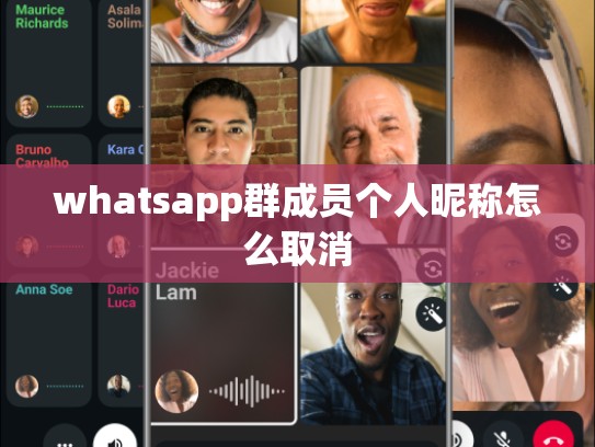 whatsapp群成员个人昵称怎么取消