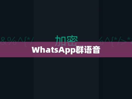 WhatsApp群语音