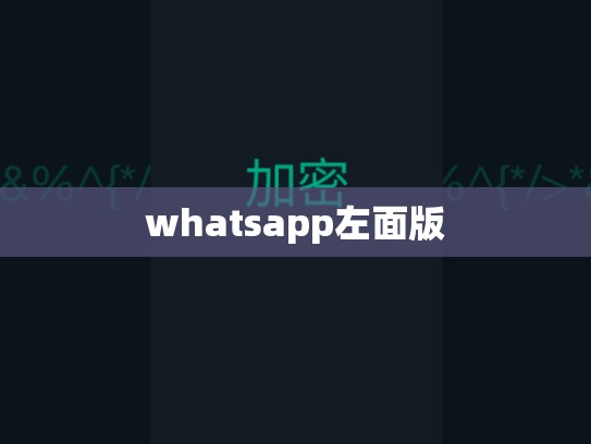 whatsapp左面版