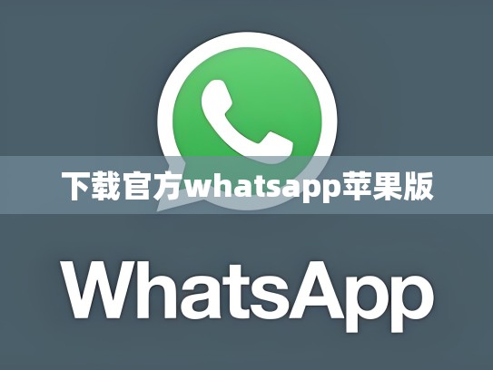 下载官方whatsapp苹果版