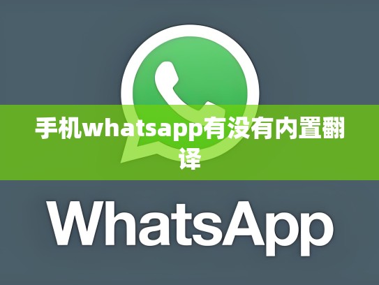 手机whatsapp有没有内置翻译