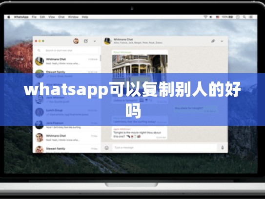 whatsapp可以复制别人的好吗