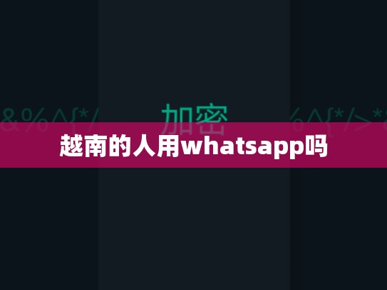 越南的人用whatsapp吗
