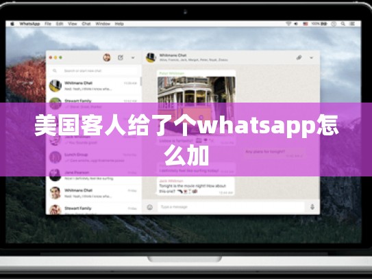 美国客人给了个whatsapp怎么加