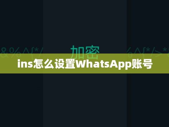 ins怎么设置WhatsApp账号