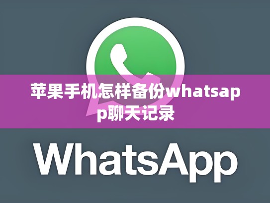 苹果手机怎样备份whatsapp聊天记录