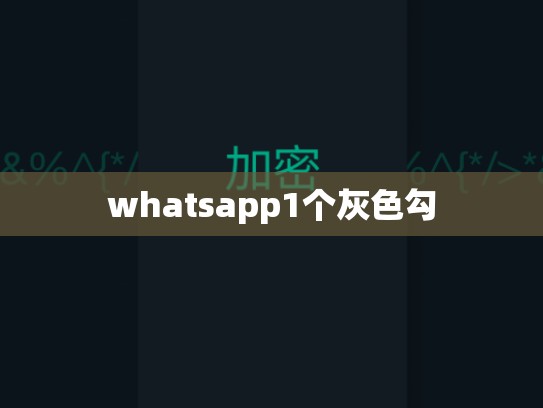 whatsapp1个灰色勾