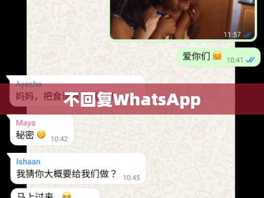不回复WhatsApp