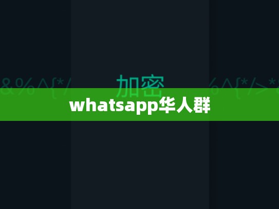 whatsapp华人群