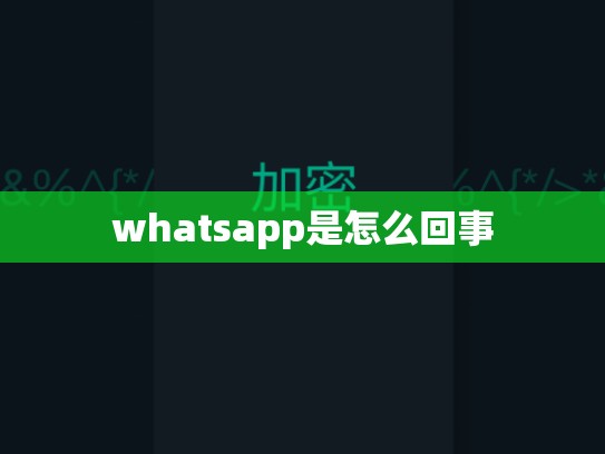 whatsapp是怎么回事