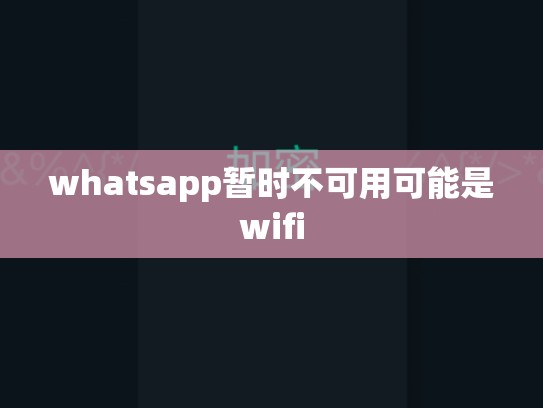 whatsapp暂时不可用可能是wifi