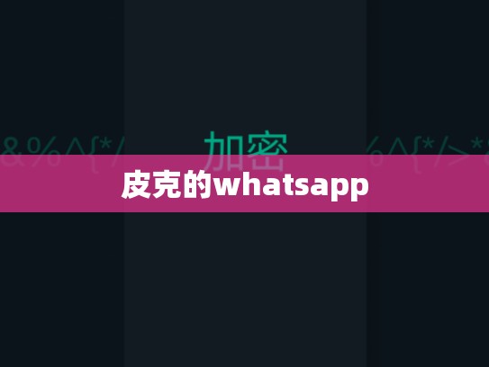 皮克的whatsapp