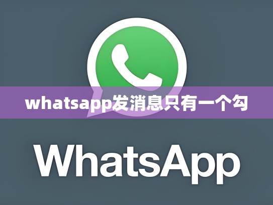 whatsapp发消息只有一个勾