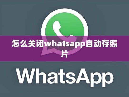 怎么关闭whatsapp自动存照片