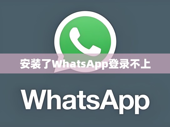 安装了WhatsApp登录不上