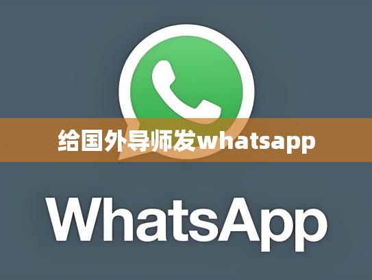 给国外导师发whatsapp