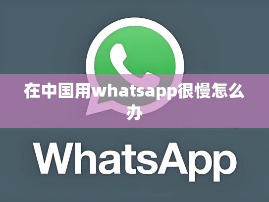 在中国用whatsapp很慢怎么办
