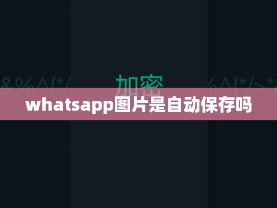 whatsapp图片是自动保存吗