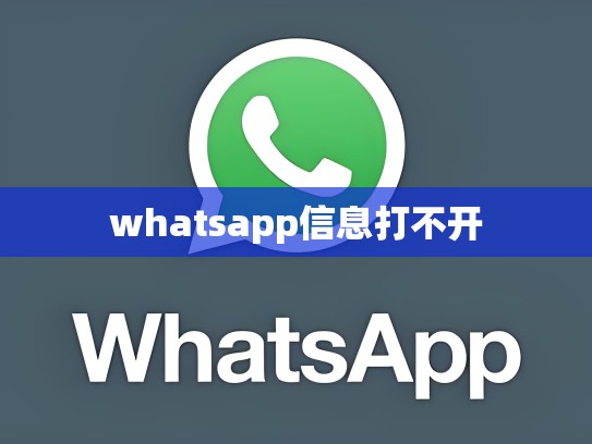 whatsapp信息打不开