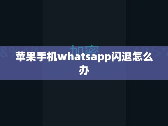 苹果手机whatsapp闪退怎么办