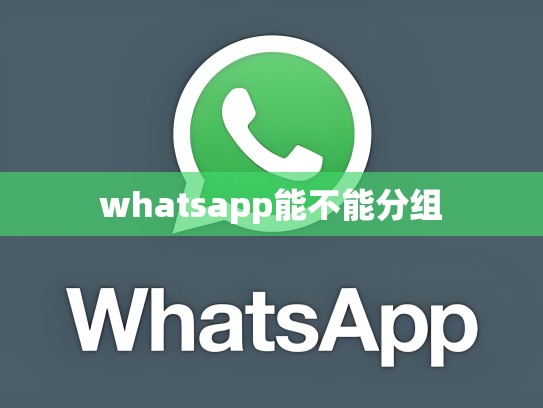 whatsapp能不能分组