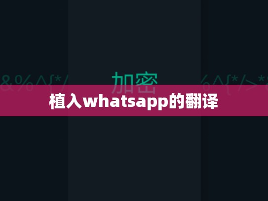 植入whatsapp的翻译