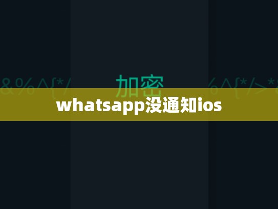 whatsapp没通知ios