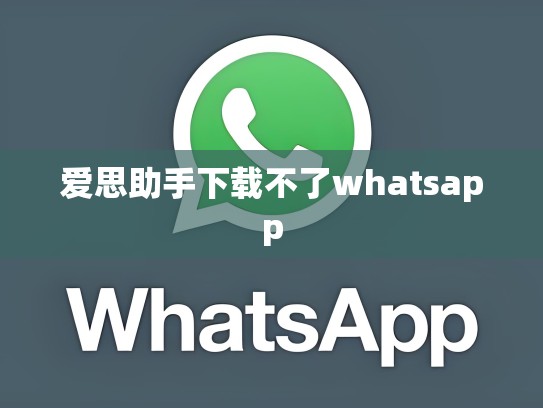 爱思助手下载不了whatsapp