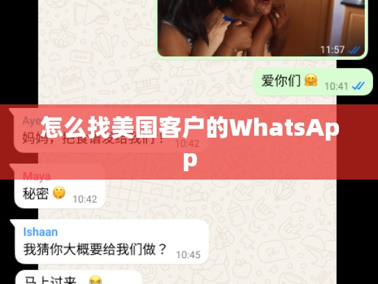 怎么找美国客户的WhatsApp