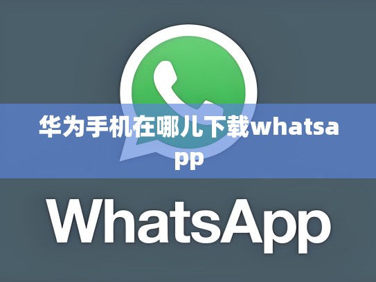 华为手机在哪儿下载whatsapp