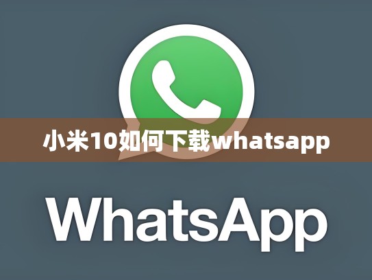 小米10如何下载whatsapp