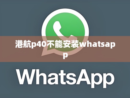 港航p40不能安装whatsapp